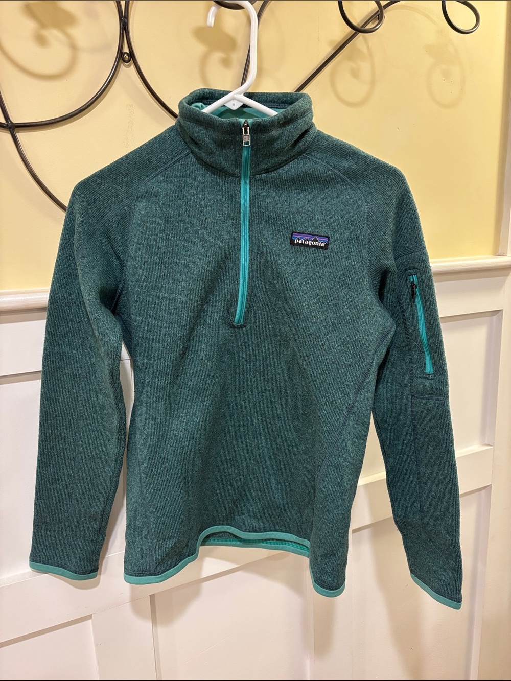 Patagonia Teal Green Women's Quarter-Zip Fleece Pullover